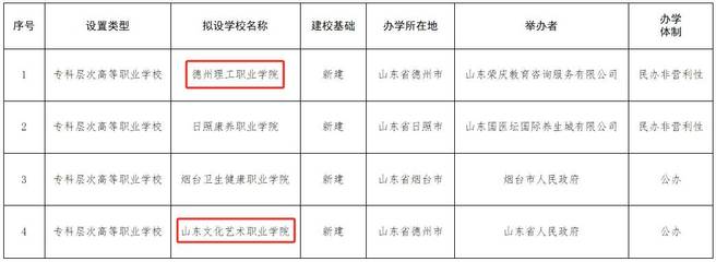 山东省教育厅公示 德州两所专科层次高等职业学校新动态引发关注，烟台教育咨询服务迎发展契机